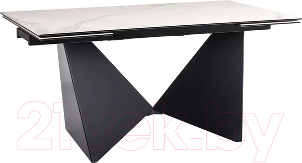 Изображение товара Обеденный стол Signal Peterson Ceramic (белый/черный матовый)