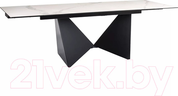 Изображение товара Обеденный стол Signal Peterson Ceramic (белый/черный матовый)