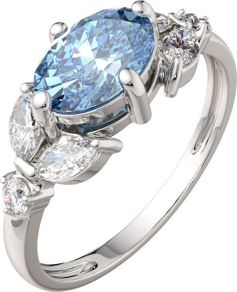 Изображение товара Кольцо из серебра ZORKA 02S4038 (р.17, с топазом и фианитами)