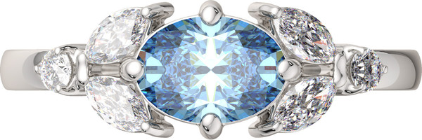 Изображение товара Кольцо из серебра ZORKA 02S4038 (р.17, с топазом и фианитами)