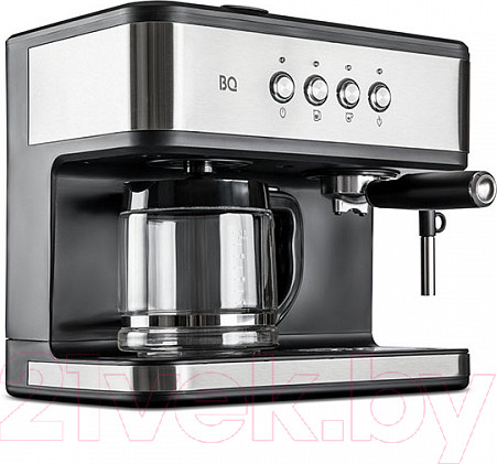 Изображение товара Кофеварка эспрессо BQ CM1005 2в1 (сталь/черный)