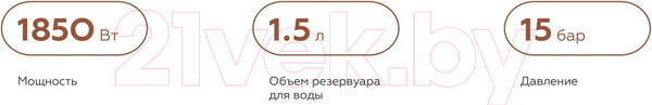 Изображение товара Кофеварка эспрессо BQ CM1005 2в1 (сталь/черный)