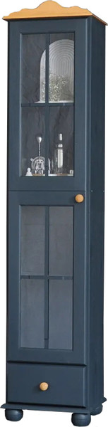 Изображение товара Шкаф с витриной Dipriz Бритта Д.30011.3 (серый воск/антик)