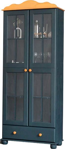 Изображение товара Шкаф с витриной Dipriz Бритта Д.30012.3 (серый воск/антик)