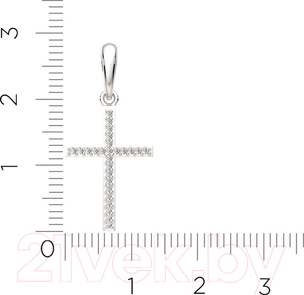 Изображение товара Крестик из серебра ZORKA 0440208 (с фианитами)