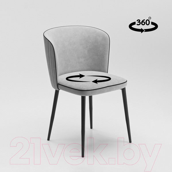 Изображение товара Стул Табурет Милано поворотный (бренди 20/кант черный/черный каркас)