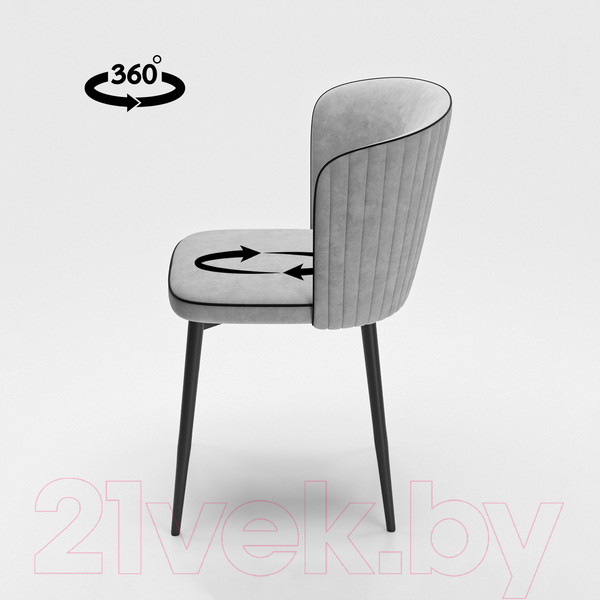 Изображение товара Стул Табурет Милано поворотный (бренди 20/кант черный/черный каркас)