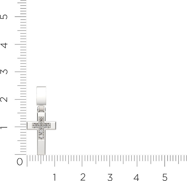 Изображение товара Крестик из серебра ZORKA 0440340.ZZ (с фианитами)