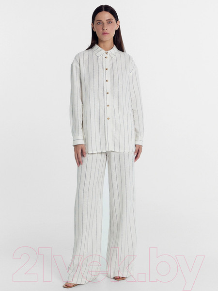 Изображение товара Рубашка Mark Formelle 122955/1 (р.170-88-94, полоска на светло-молочном)