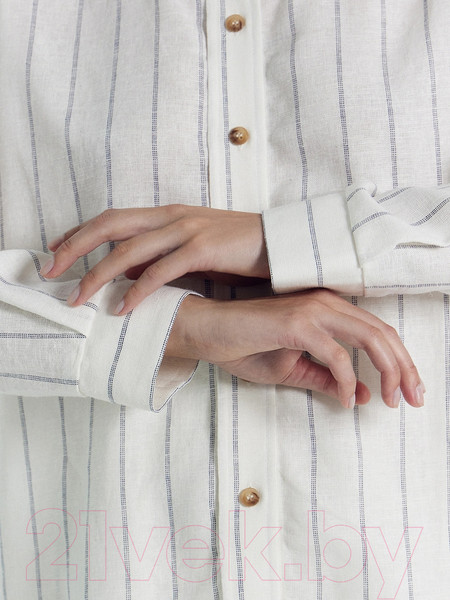 Изображение товара Рубашка Mark Formelle 122955/1 (р.170-88-94, полоска на светло-молочном)