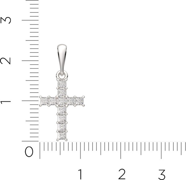 Изображение товара Крестик из серебра ZORKA 0440362.ZZ (с фианитами)