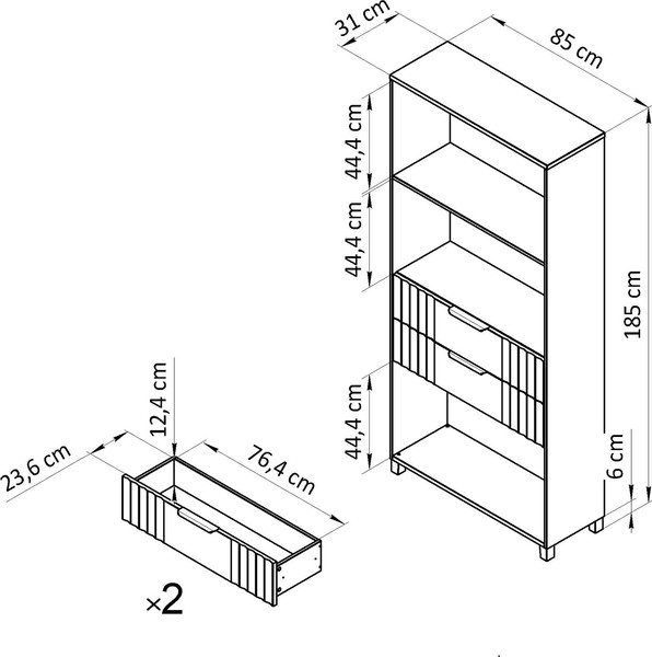 Изображение товара Стеллаж Dipriz Розенбург Д.35026.1 (дуб масло)