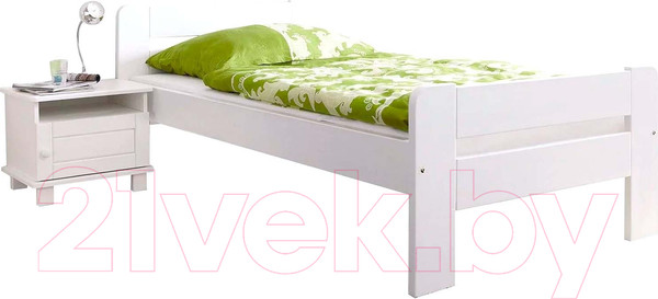 Изображение товара Односпальная кровать Dipriz Bert 90 / Д.80068.1 (белый)