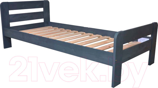 Изображение товара Односпальная кровать Dipriz Bert 90 / Д.80068.3 (серый)