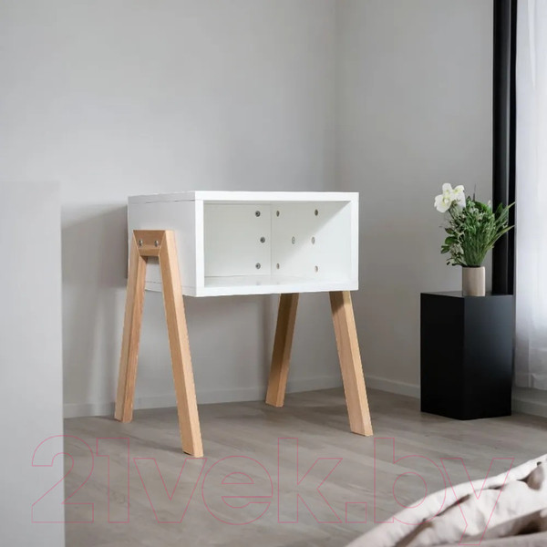 Изображение товара Прикроватная тумба Dipriz Мунк Д.1330.1 (белый/дуб масло)