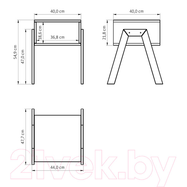 Изображение товара Прикроватная тумба Dipriz Мунк Д.1330.1 (белый/дуб масло)