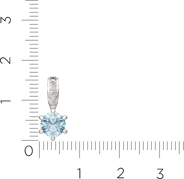 Изображение товара Подвеска из серебра ZORKA 04S4048 (с топазом и фианитами)