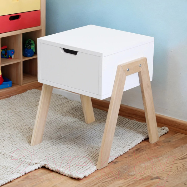 Изображение товара Прикроватная тумба Dipriz Мунк Д.1331.1 (белый/дуб масло)