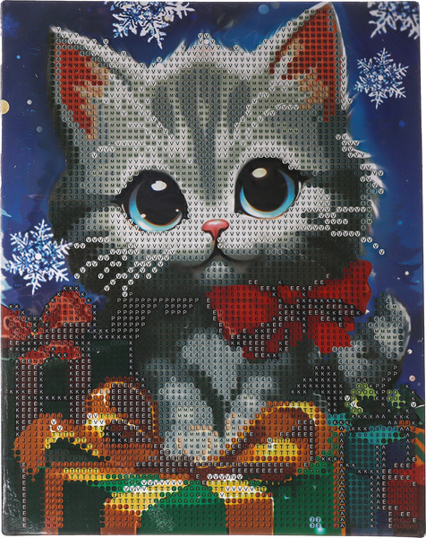 Изображение товара Набор алмазной вышивки Школа талантов Котенок с подарками / 10337503