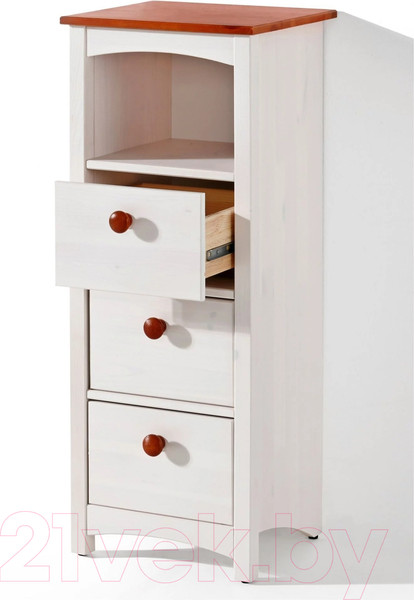 Изображение товара Тумба для ванной Dipriz Paula Д.20037.1 (белый воск/черри)