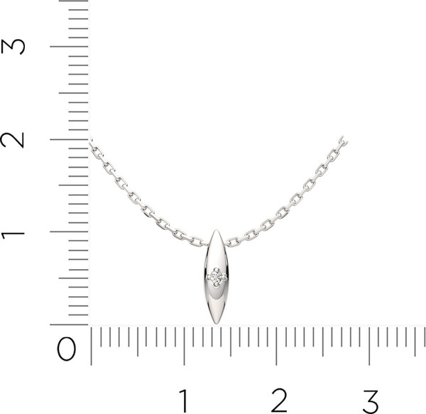 Изображение товара Колье из серебра ZORKA 05D0016.ZZ (40см, с бриллиантом)