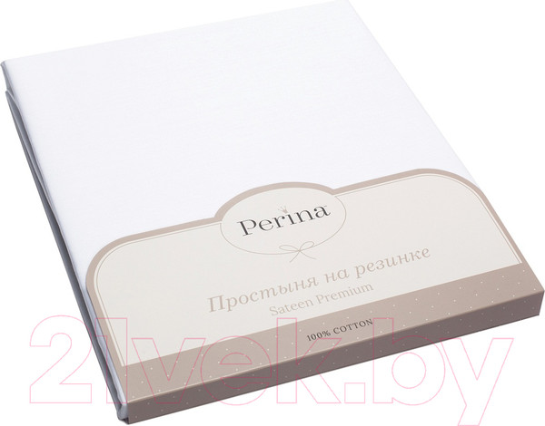 Изображение товара Простыня для малышей Perina На резинке / ПР-120x60.3 (белый)