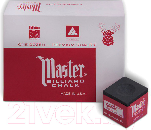 Изображение товара Мел для бильярда Tweeten Master (12шт, черный)