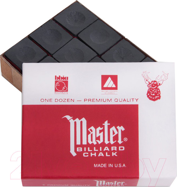 Изображение товара Мел для бильярда Tweeten Master (12шт, черный)