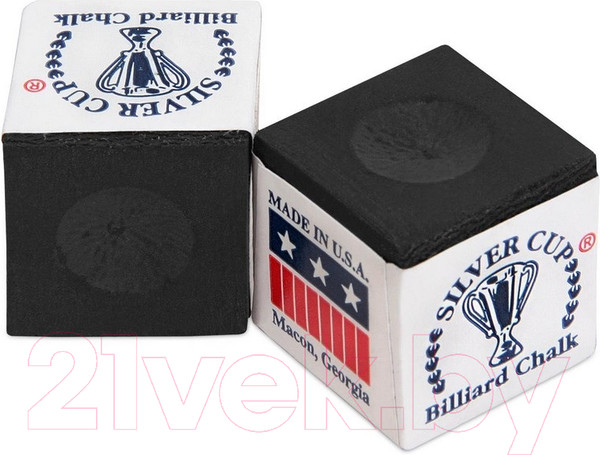 Изображение товара Мел для бильярда Silver Cup 4377 (12шт, черный)