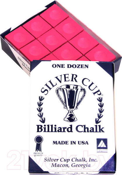 Изображение товара Мел для бильярда Silver Cup 4390 (12шт, красный)