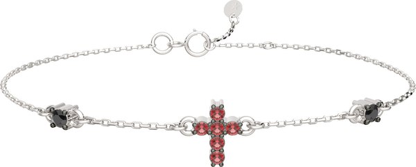 Изображение товара Браслет из серебра ZORKA 06401350 (18см, с фианитами)