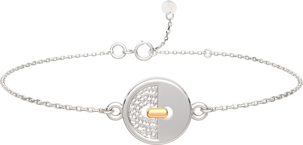 Изображение товара Браслет из серебра ZORKA 0650185.G14K.ZZ (18см, с золотой вставкой)