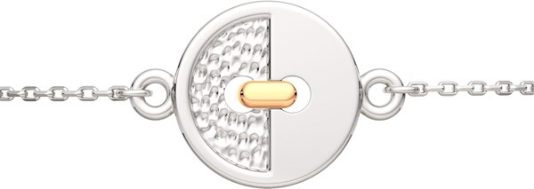 Изображение товара Браслет из серебра ZORKA 0650185.G14K.ZZ (18см, с золотой вставкой)