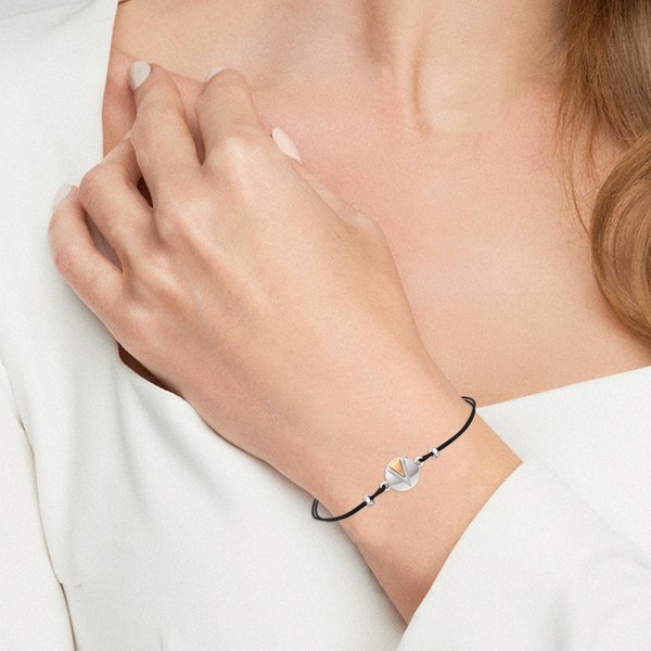 Изображение товара Браслет из серебра ZORKA 0660156.01.G14K.ZZ (18см, с золотой вставкой)