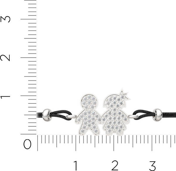 Изображение товара Браслет из серебра ZORKA 0670014 (18см, с фианитами)