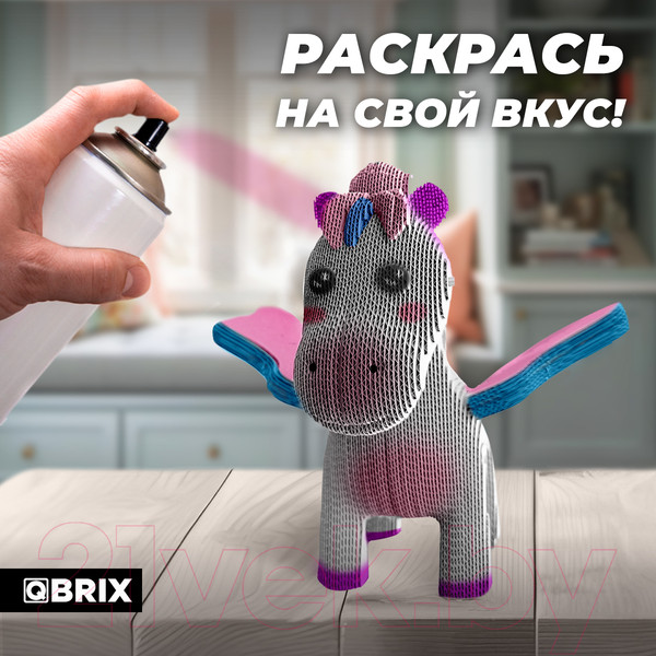 Изображение товара Конструктор QBRIX Пегас 3D 20068