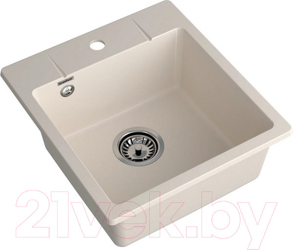 Изображение товара Мойка кухонная GranFest Quarz GF-UR-245 (белый)