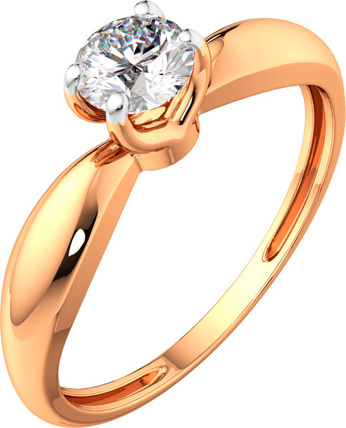 Изображение товара Кольцо из розового золота ZORKA 2101098.14K.R.ZZ (р.18, с фианитом)