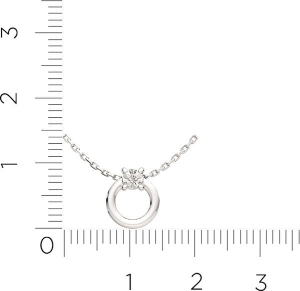 Изображение товара Колье из серебра ZORKA 05D0120.ZZ (40см, с бриллиантом)