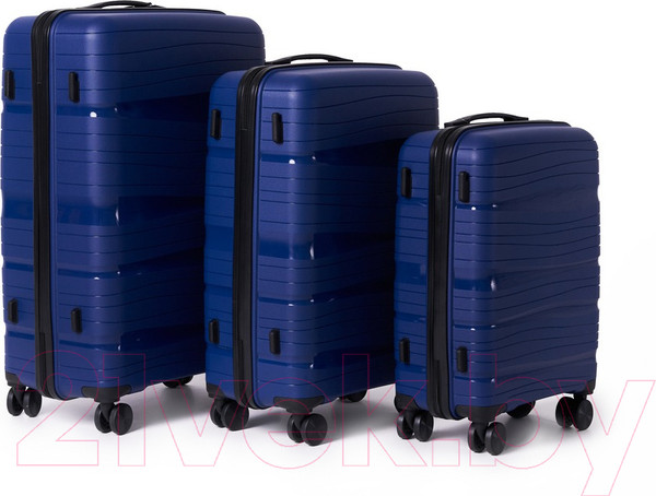 Изображение товара Набор чемоданов Pride РР-9802 (3шт, синий)