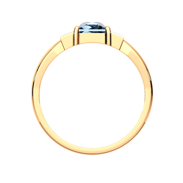 Изображение товара Кольцо из розового золота ZORKA 2D41178.14K.R (р.17, с бриллиантом и топазом)