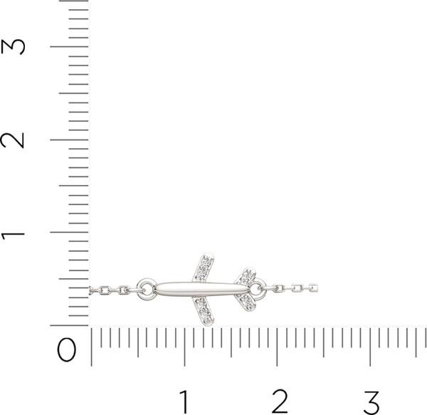 Изображение товара Браслет из серебра ZORKA 0640072 (18см, с фианитами)