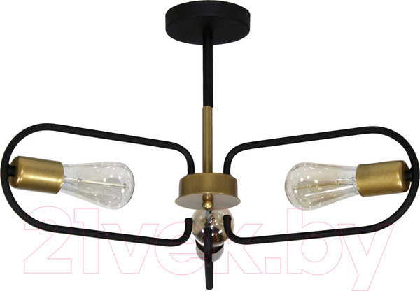 Изображение товара Люстра Элетех Солей НПБ 01-3x60-229 Е27 / 1005405392 (131 черный/золото)