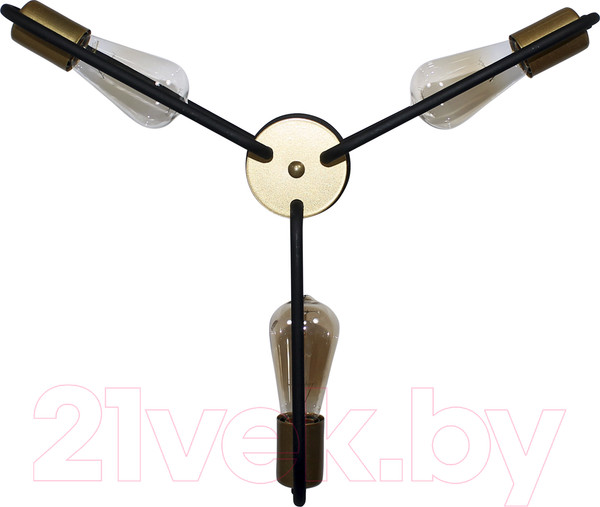Изображение товара Люстра Элетех Солей НПБ 01-3x60-229 Е27 / 1005405392 (131 черный/золото)