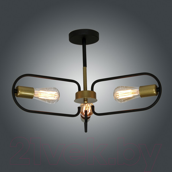 Изображение товара Люстра Элетех Солей НПБ 01-3x60-229 Е27 / 1005405392 (131 черный/золото)