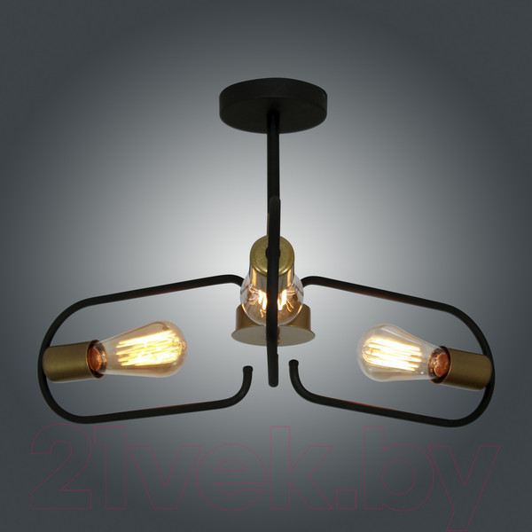 Изображение товара Люстра Элетех Солей НПБ 01-3x60-229 Е27 / 1005405392 (131 черный/золото)