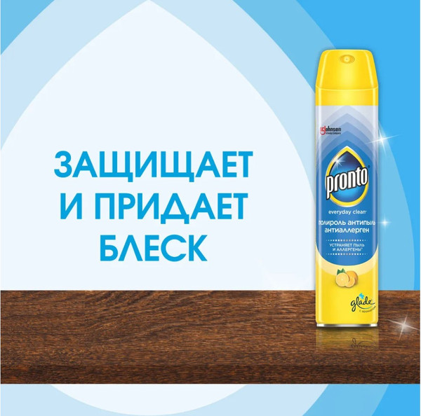 Изображение товара Полироль для мебели Pronto Антиаллерген (250мл)