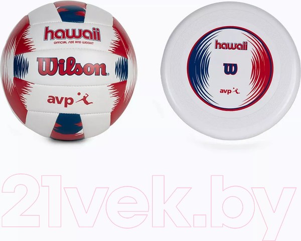 Изображение товара Мяч волейбольный Wilson Hawaii AVP + фрисби / WTH80219KIT (размер 5)