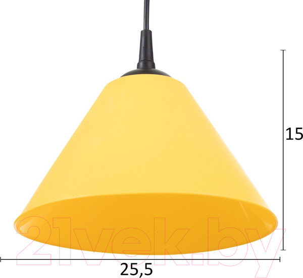 Изображение товара Потолочный светильник BayerLux Конус / 9175853 (черный/желтый )
