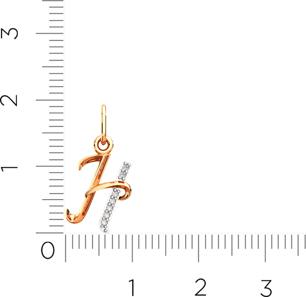 Изображение товара Подвеска из розового золота ZORKA 440438/H.14K.R.ZZ (с фианитами)